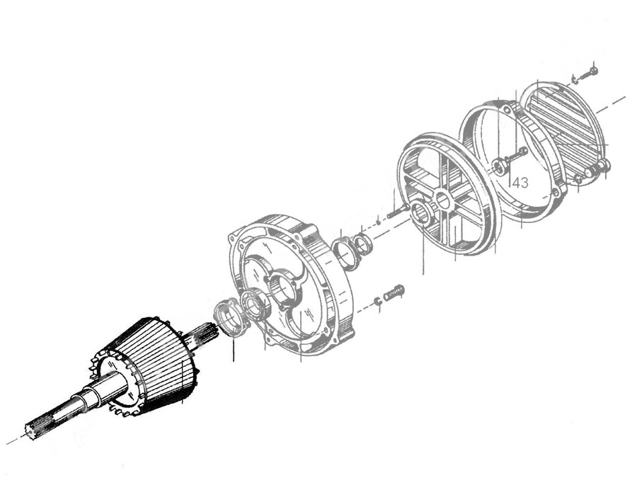 Ротор двигателя подъема: чертеж